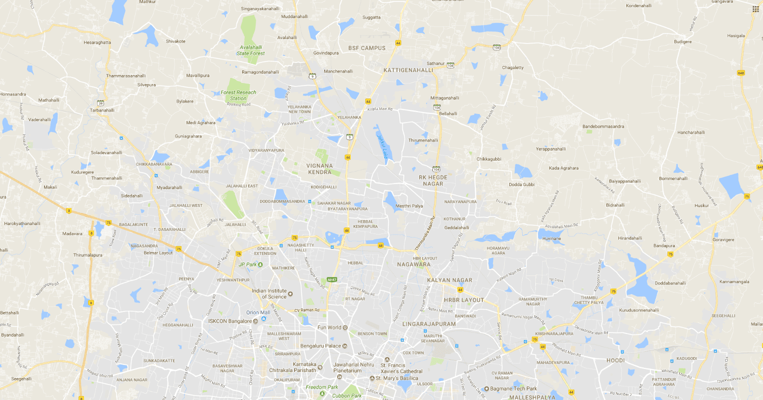 Google Maps Bangalore North